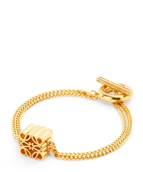 Loqo detallı zəncirli qolbaq