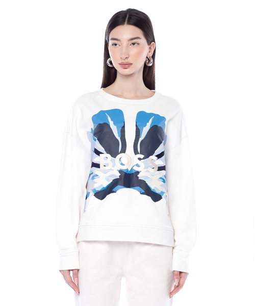 Long sleeve sweatshirt with logo print