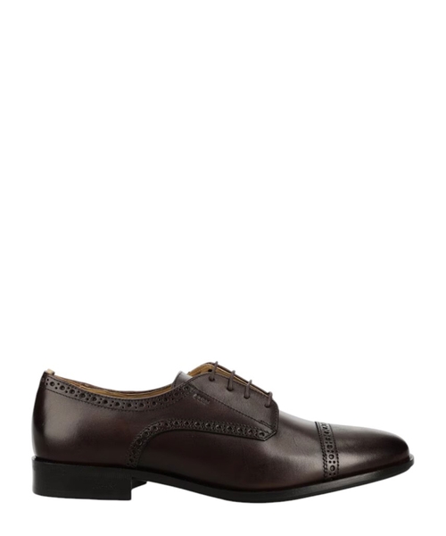 Derby leather shoes