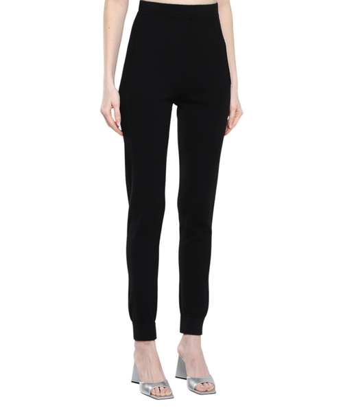 High-waist cashmere pants