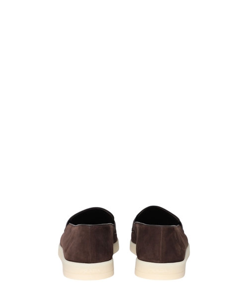 Suede loafers with logo #3