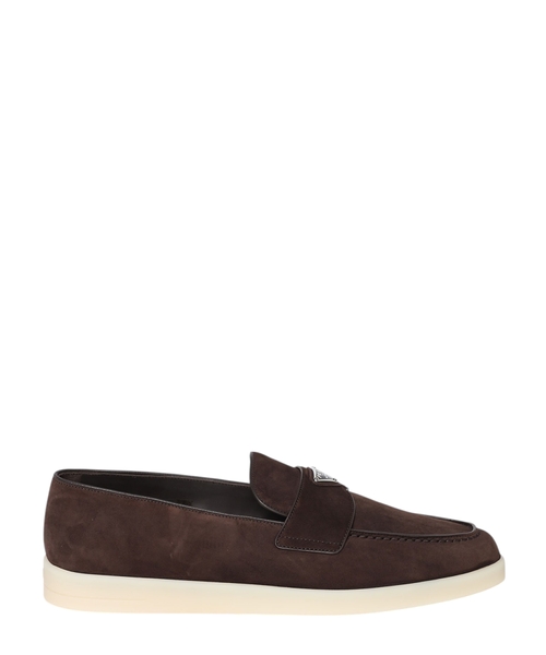 Suede loafers with logo #1