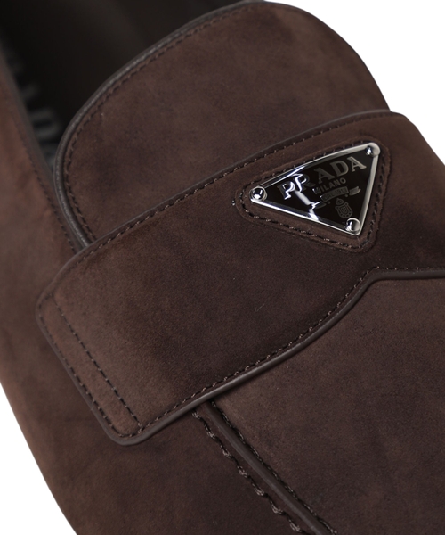 Suede loafers with logo #4