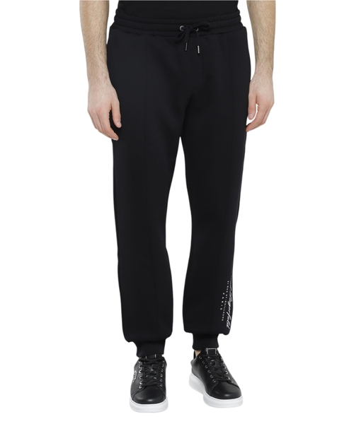 Loqo detallı elastik bel hissəli idman üslublu şalvar