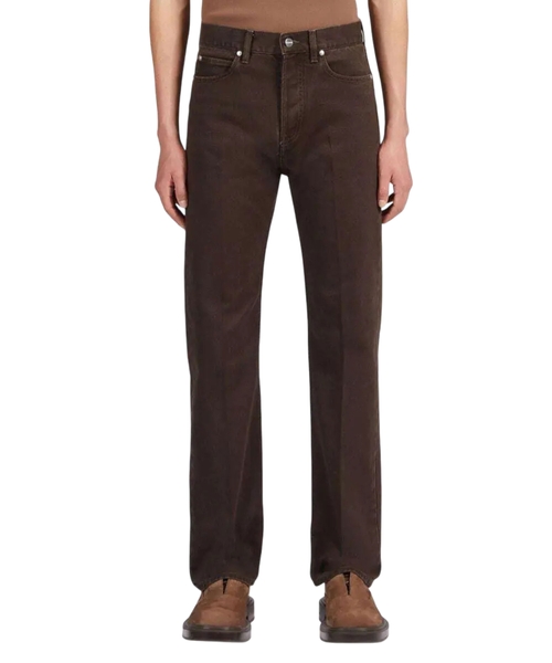 Düz biçimli denim şalvar