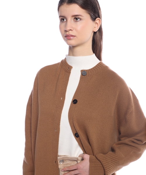 Tシャツ・カットソー SALVATORE FERRAGAMO Brown Cashmere Cardigan Long-sleeve cashmere cardigan | Emporium