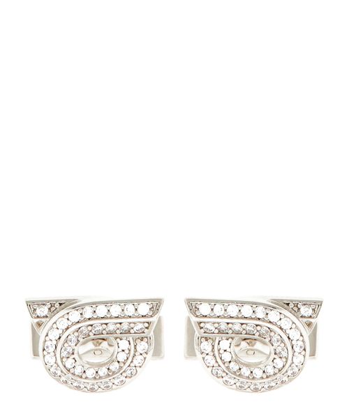 Gancini detail cufflinks embellished with crystals