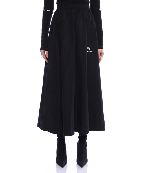 Logo embroidered midi skirt | Emporium