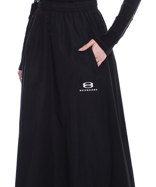 Logo embroidered midi skirt | Emporium