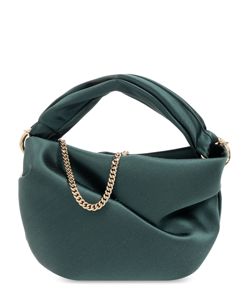 Атласная сумка с изогнутой ручкой