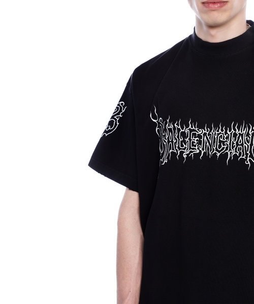 ENFOLD DECORATIVE WAVE T－SHIRT BLACK ENFOLD DECORATIVE WAVE T－SHIRT BLACK 24SS ENFOLD DECORATIVE