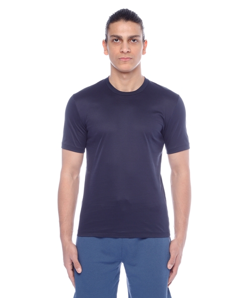 Dairəvi yaxa ilə qısaqol T-shirt