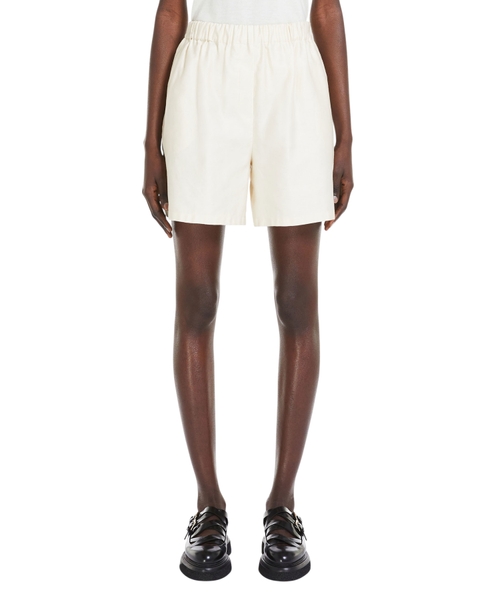 PIADENA cotton shorts with monogram embroidery