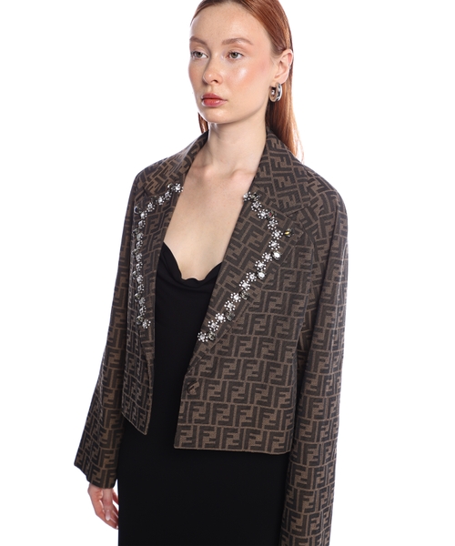 【関税&送料込】Fendi Embroidered Polyester Blend Jacket Jacket Fendi Multicolour size 48 IT in Polyester - 32907321