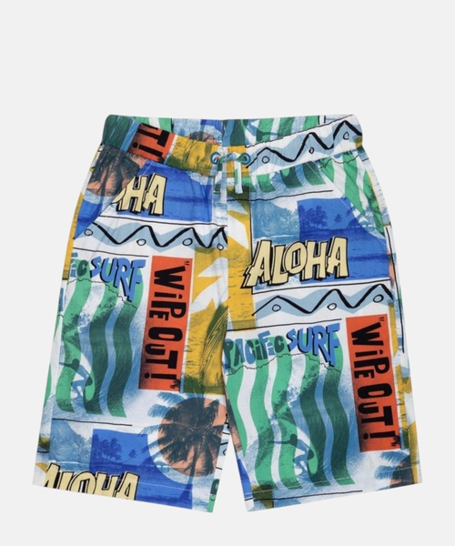 Shorts with beach print