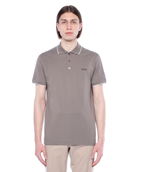 Short sleeve polo with classic collar