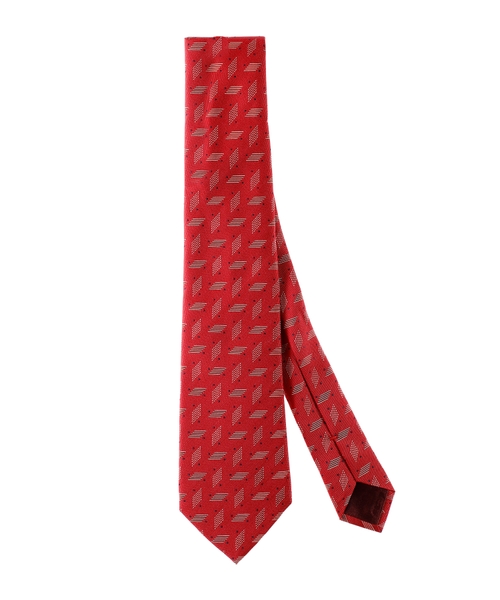 Patterned silk tie