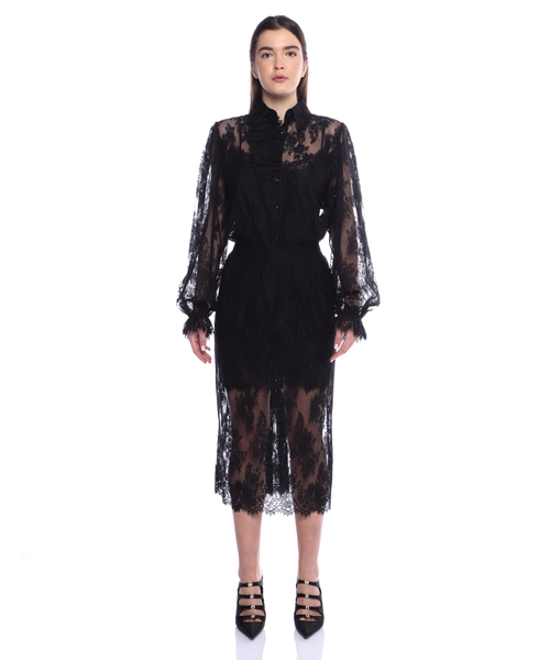 Chantilly lace midi dress