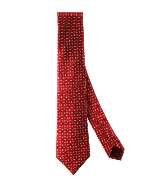 Patterned silk tie