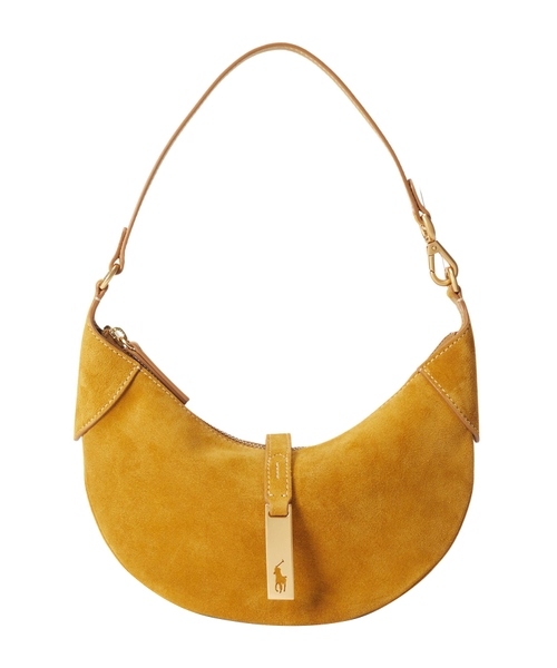 Mini Polo ID suede shoulder bag