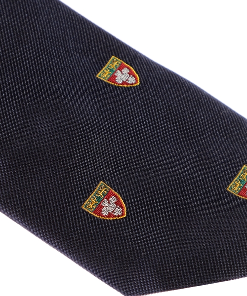 Embroidered silk tie