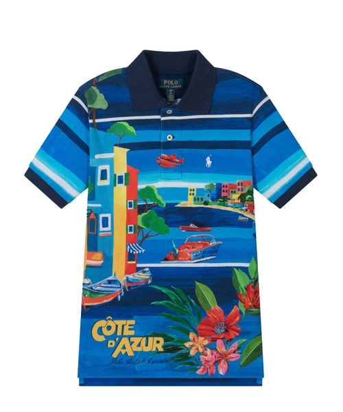 Printli qısaqol polo