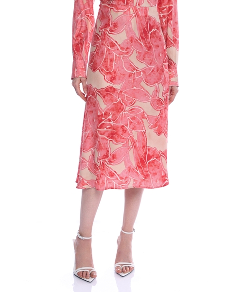 Printed midi skirt