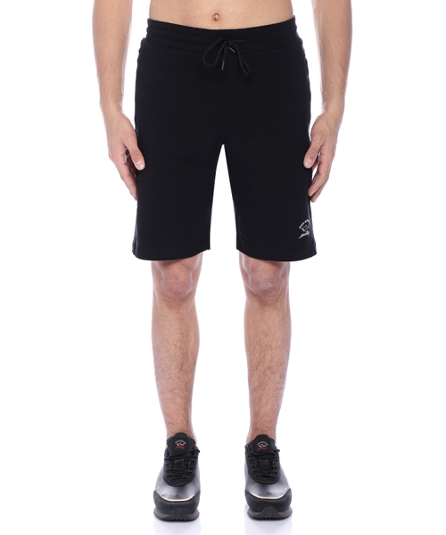 Elastic waist shorts with logo detail
