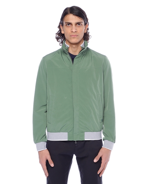 Long sleeve jacket with zip fastening