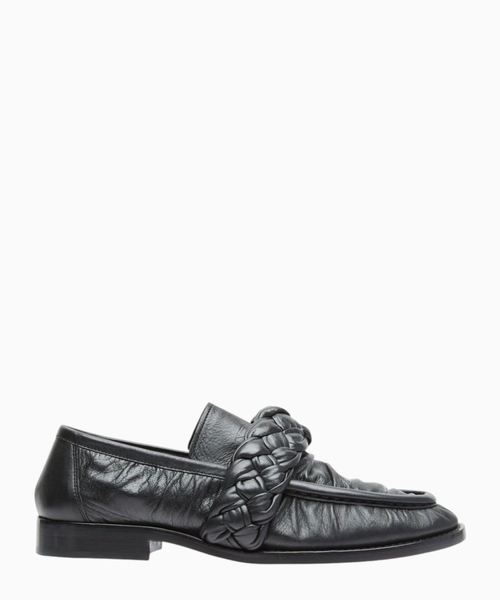 Knotted leather loafers