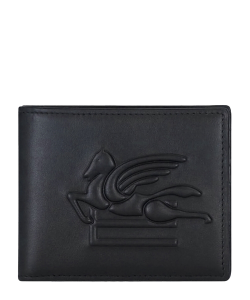 Кожаный кошелек с деталью логотипа