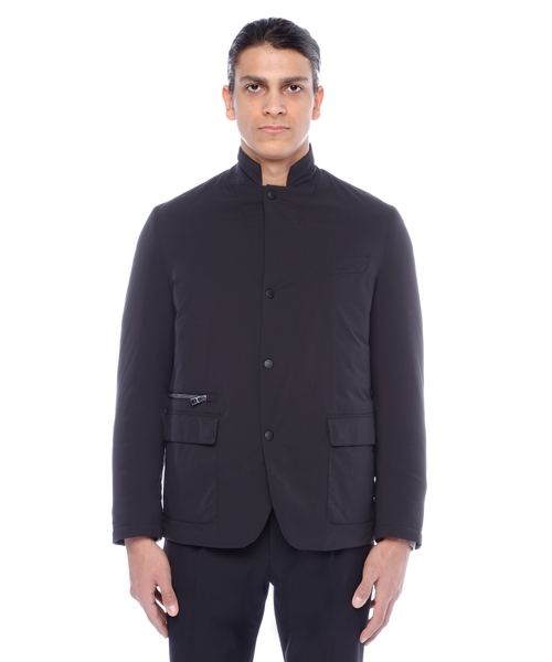 Long sleeve jacket with zip fastening