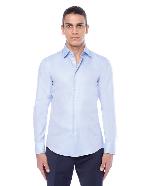 Рубашка с классическим воротником и длинными рукавами