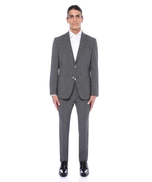 Düz biçimli yun kostyum