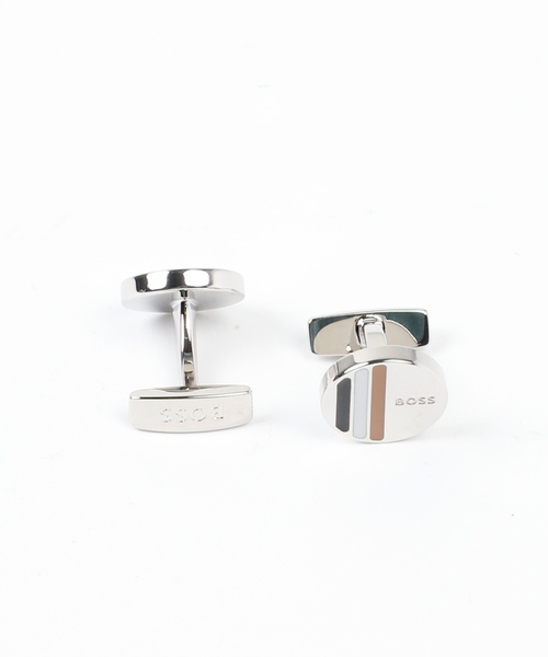 Logo detail cufflinks in silver | Emporium