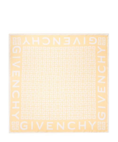 Silk logo print scarf