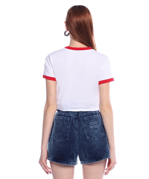 ☆送料・関税込☆AMI★LOGO CROPPED SHORT SLEEVE T SHIRT★ ☆韓国の人気☆【AMI】☆LOGO CROPPED SHORT SLEEVE T SHIRT☆