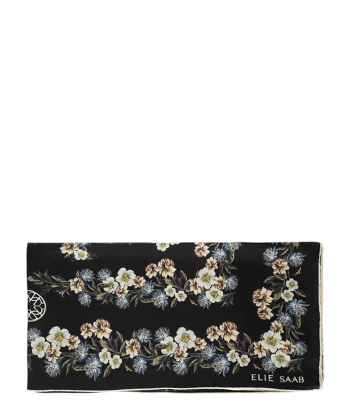 Floral silk scarf