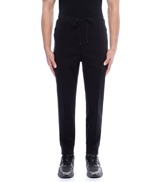 Elasticated-waist track pants