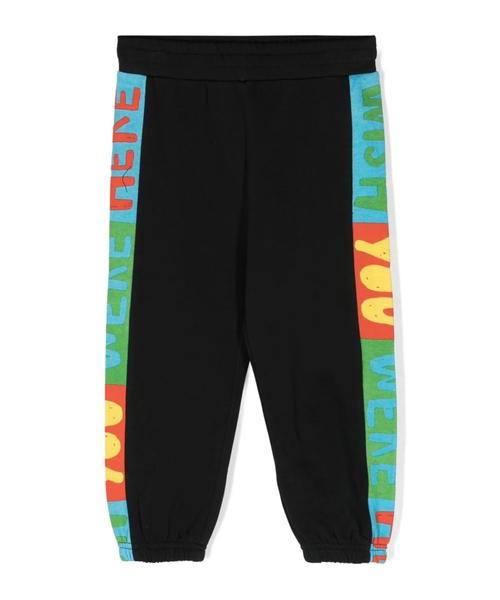 Print detail elastic waist pants