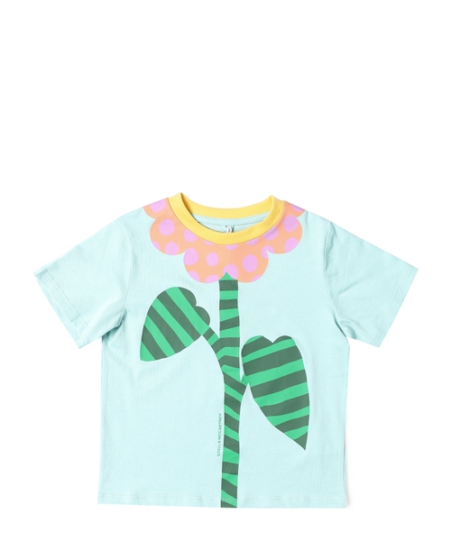 Футболка с короткими рукавами и цветочным принтом