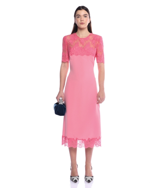 Lace detailed midi dress