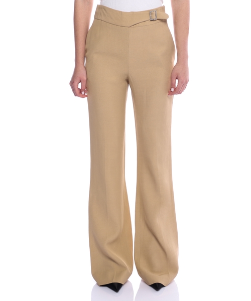 Bootcut trousers with belt detail