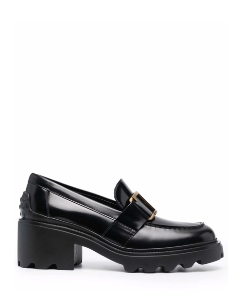 Timeless leather Loafer with logo detail