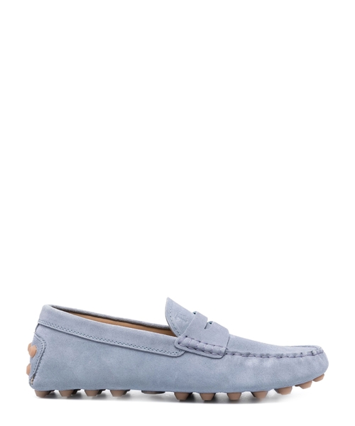 Suede loafers with rubber sole