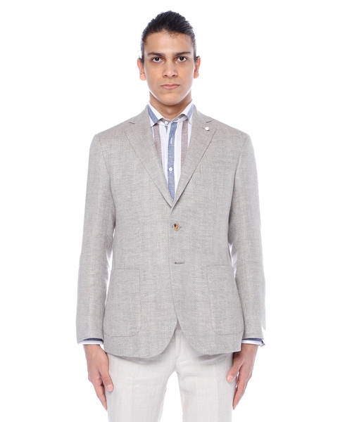 Long sleeve blazer with button fastening