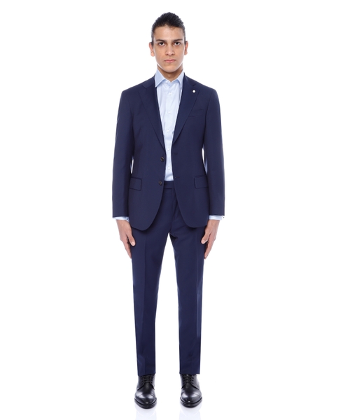 Straight-fit wool suit