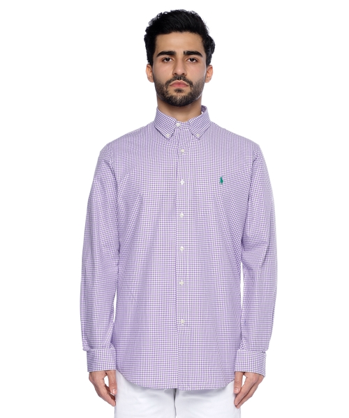 Рубашка с длинными рукавами и классическим воротником