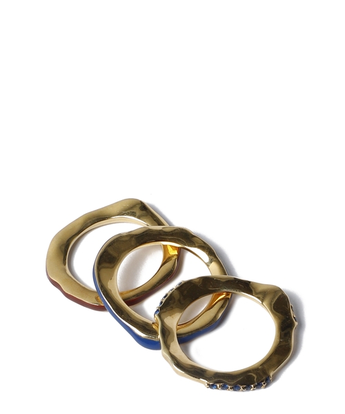 Feminine Waves set of three wave rings