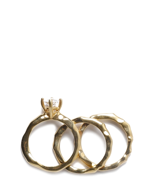 Gold plated ring set